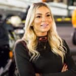 Image of a professional American female drag racer, Lizzy Musi