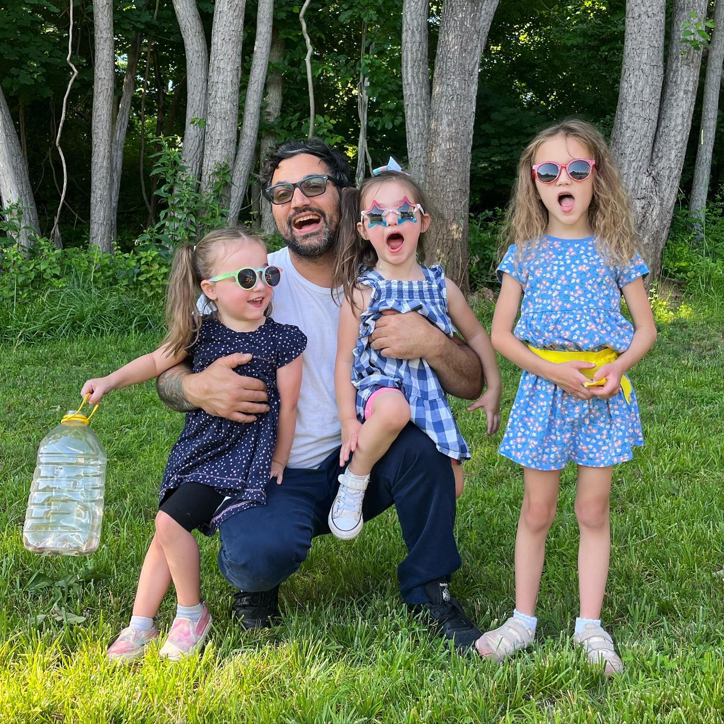 Tony Angelo with his kids